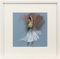 Lot 728 - STUDY FOR LITTLE DANCER, A PASTEL BY GERARD BURNS
