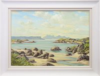 Lot 491 - COASTAL SCENE, AN OIL BY WILLIAM RUSSELL
