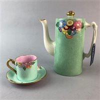 Lot 155 - A HAND PAINTED COFFEE SERVICE