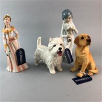 Lot 157 - TWO HUMMEL FIGURES AND FOUR OTHER CERAMIC FIGURES