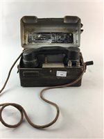 Lot 166 - A VINTAGE FIELD TELEPHONE AND TWO OTHER TELEPHONES
