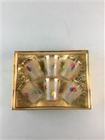 Lot 205 - A SET OF TWELVE CUT GLASS GOBLETS AND OTHER GLASS WARE