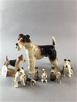 Lot 242 - a BORDER FINE ARTS FIGURE OF A TERRIER AND OTHER TERRIER FIGURES