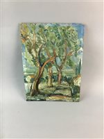 Lot 177 - A CONTINENTAL SCHOOL AND AN UNFRAMED WOODED LANDSCAPE