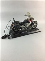 Lot 237 - A HARLEY DAVIDSON TELEPHONE AND ANOTHER FIGURE OF A MOTORBIKE