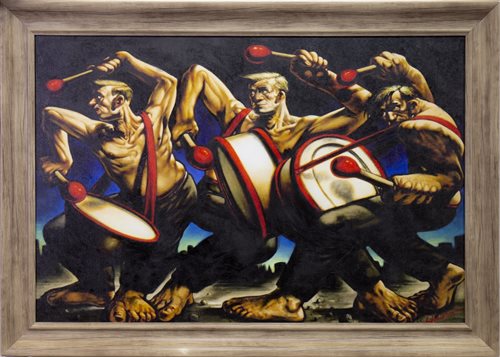 Lot 499 - DRUM II, A DIGITAL PRINT AFTER PETER HOWSON