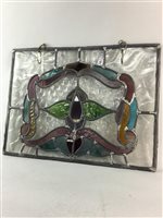 Lot 273 - A STAINED GLASS PANEL