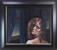 Lot 670 - LAMENT OF THE RAINY DAY WOMAN, AN OIL BY FRANK MCFADDEN