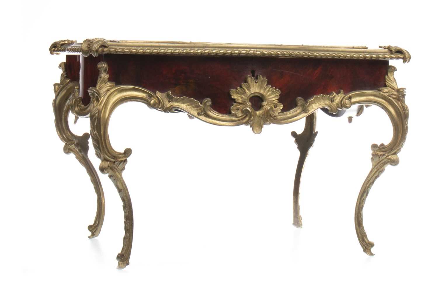 Lot 1832 - A FRENCH LOUIS XV STYLE MINIATURE TABLE VITRINE