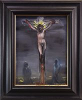 Lot 780 - SACKCLOTH AND ASHES, AN OIL BY FRANK MCFADDEN