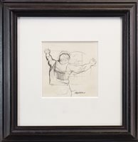 Lot 798 - MONSTER, A PENCIL SKETCH BY PETER HOWSON
