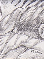 Lot 531 - HOLIDAY ROMANCE, A PENCIL SKETCH BY GRAHAM MCKEAN