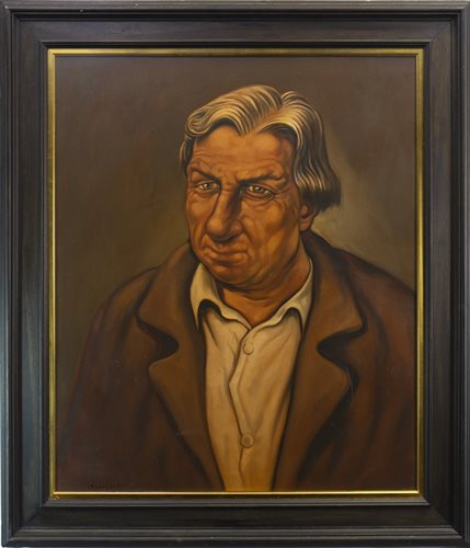 Lot 805 - THE RICH, AN OIL BY PETER HOWSON