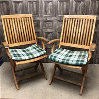 Lot 352 - A LOT OF TWO FOLDING GARDEN CHAIRS
