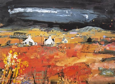 Lot 1793 - CARBOST FARMS, SKYE,  A LIMITED EDITION PRINT BY HAMISH MACDONALD