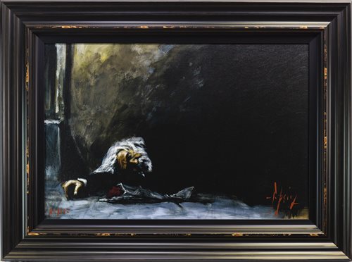 Lot 812 - WAITING FOR THE ROMANCE TO COME BACK II, A GICLEE ON CANVAS BY FABIAN PEREZ