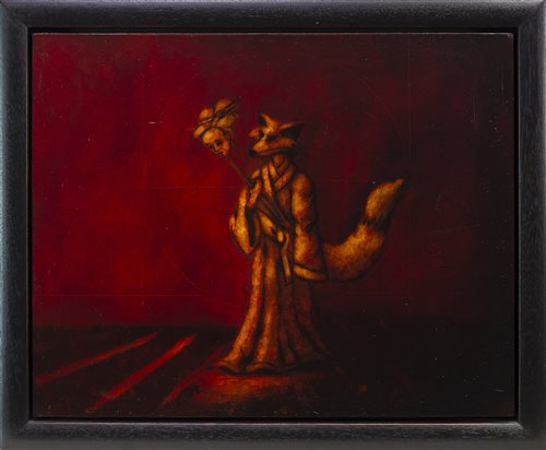 Lot 640 - THE WEREFOX, AN OIL BY FRANK TO
