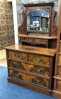 Lot 305 - A LATE VICTORIAN WALNUT TWO PIECE BEDROOM SUITE