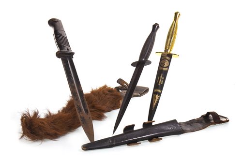 Lot 1808 - A MID-20TH CENTURY SYKES FAIRBAIRN DAGGER AND TWO OTHERS