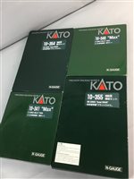 Lot 377 - A LOT OF FOUR BOXED KATO PRECISION RAILROADS MODEL TRAINS