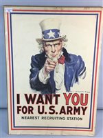 Lot 390 - A LOT OF FOUR REPRODUCTION WWII RECRUITMENT POSTERS