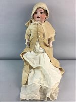 Lot 315 - A GERMAN BISQUE HEADED DOLL