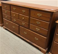 Lot 406 - A LARGE CHEST OF DRAWERS