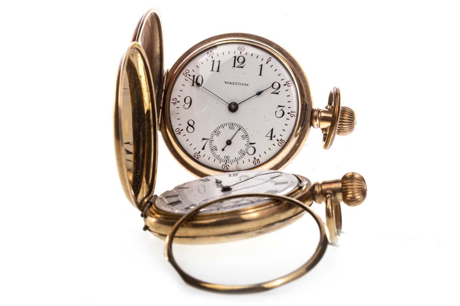 Lot 796 - TWO GOLD PLATED POCKET WATCHES