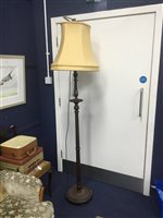 Lot 466 - A STANDARD LAMP AND TWO UPHOLSTERED SINGLE CHAIRS