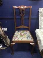 Lot 466 - A STANDARD LAMP AND TWO UPHOLSTERED SINGLE CHAIRS