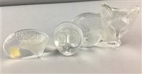 Lot 450 - MOULDED AND FROSTED GLASS DESK WEIGHTS BY MATS JONASSON