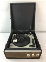 Lot 477 - A TELLUX RECORD PLAYER AND TWO OTHER RECORD PLAYERS