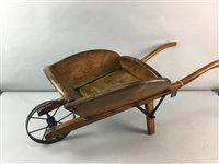 Lot 493 - A CHILDREN'S OAK WHEEL BARROW