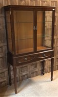 Lot 488 - A MAHOGANY GLASS DISPLAY CABINET