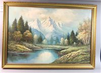 Lot 65 - TWO DECORATIVE OILS ON CANVAS