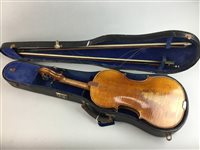 Lot 62 - TWO VIOLINS AND TWO BOWS