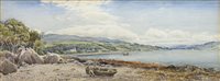 Lot 426 - SALMON NETTING, MORAY FIRTH, A WATERCOLOUR BY P F MILLER