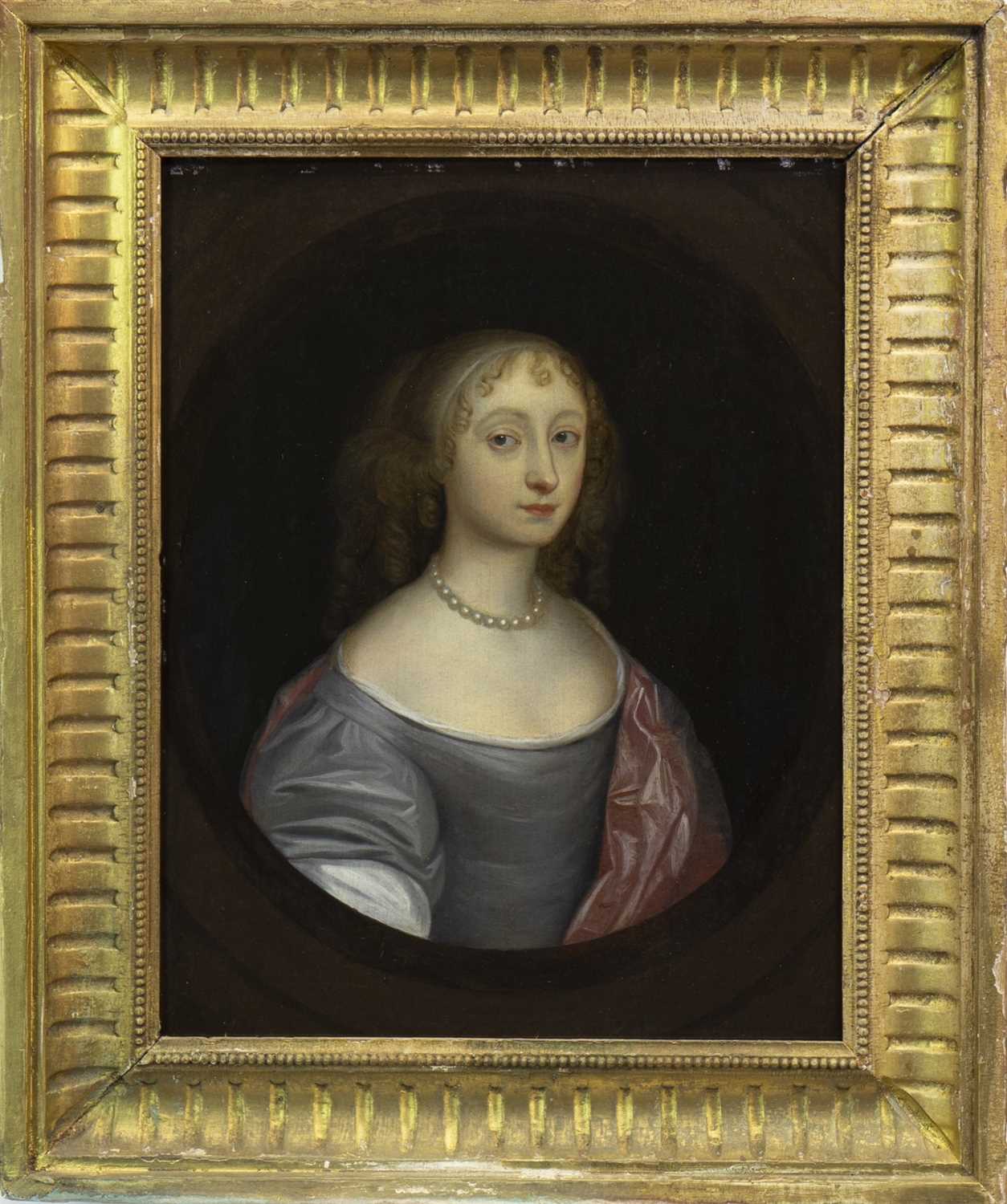 Lot 407 - PORTRAIT OF A YOUNG LADY, AN OIL ON PANEL BY JOHN SCOUGALL
