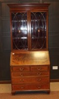 Lot 1008 - EDWARDIAN MAHOGANY SHERATON REVIVAL BUREAU...