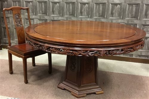 Lot 964 - A 20TH CENTURY CHINESE DINING SUITE