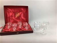 Lot 19 - A SET OF FOUR BOXED EDINBURGH CRYSTAL WINE GLASSES AND OTHER CRYSTAL