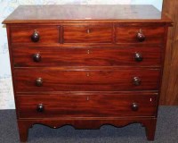 Lot 1015 - POST-REGENCY MAHOGANY CHEST OF DRAWERS with...