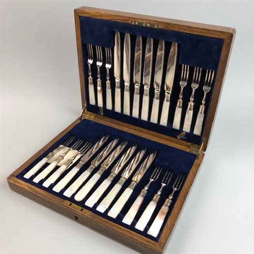Lot 195 - TWO CANTEENS OF PLATED CUTLERY