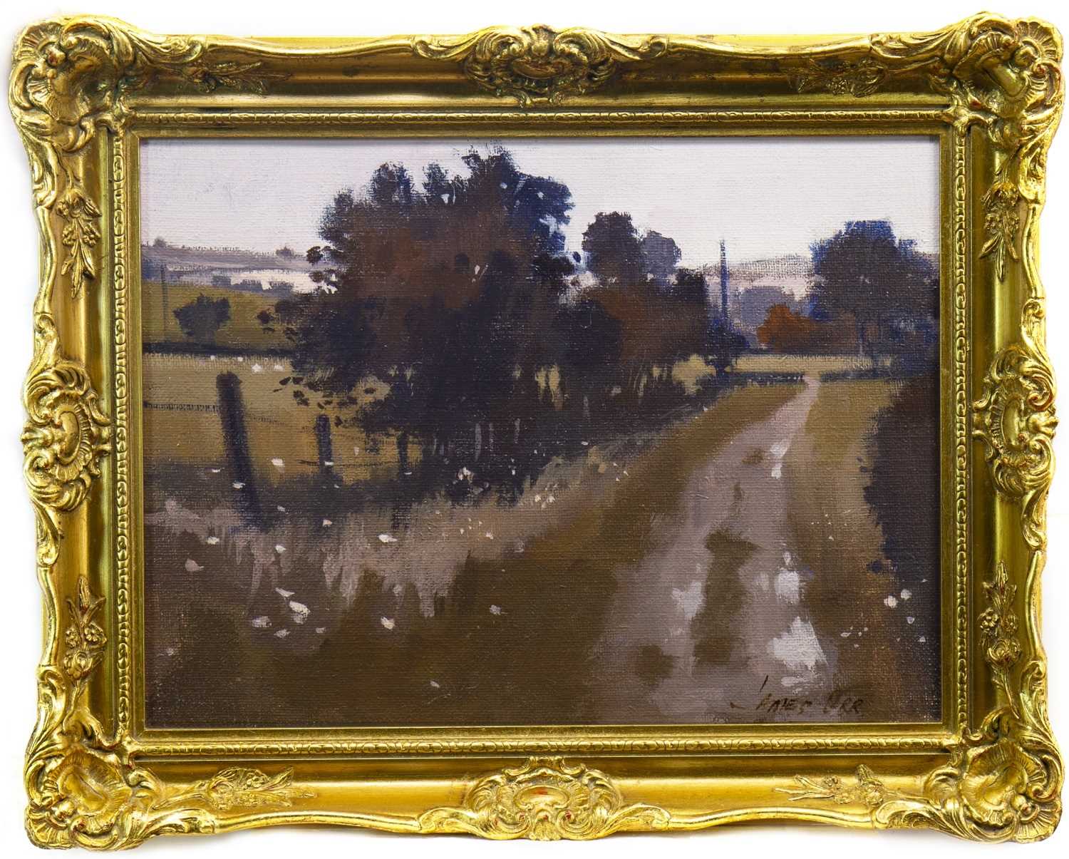 Lot 511 - DOWN THE PATH, AN OIL BY JAMES ORR