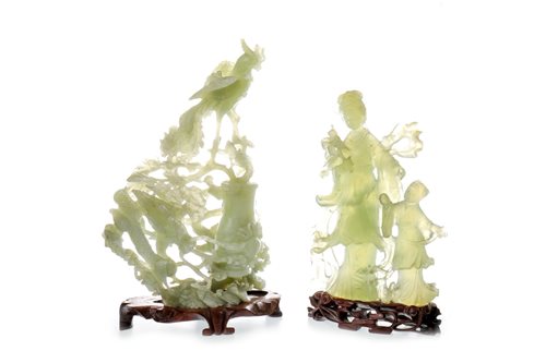 Lot 950 - TWO 20TH CENTURY CHINESE JADEITE CARVINGS