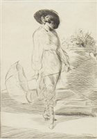Lot 538 - AN ETCHING, BY EDMUND BLAMPIED