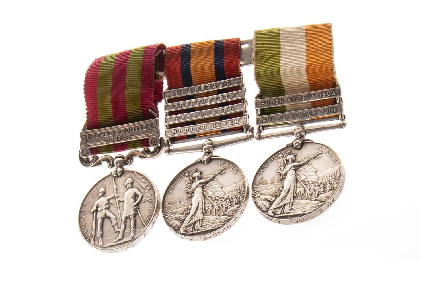 Lot 826 - A TRIO OF INDIA AND SOUTH AFRICA MEDALS