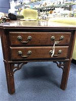 Lot 104 - A PAIR OF MAHOGANY BEDSIDE CHESTS