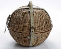 Lot 1030 - 20TH CENTURY WICKER CURLING STONE BASKET of...