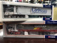Lot 180 - AN EDDIE STOBBART CUMBRIA MODEL TRANSPORTER AND FOUR OTHERS
